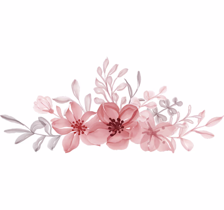 Rullgardin sovrum rosa blommor - Tenstickers