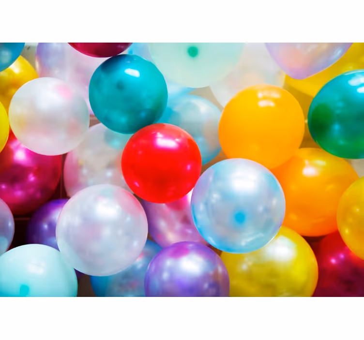 Rullgardin barn färgglada ballonger fototapet - Tenstickers