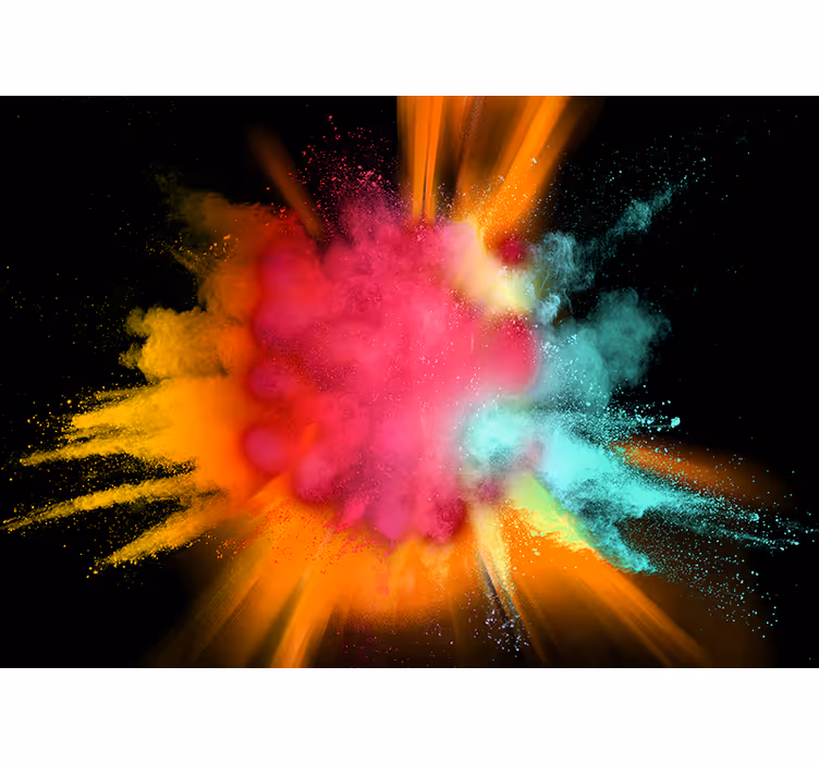Rullgardin barn färgsplash svart - Tenstickers