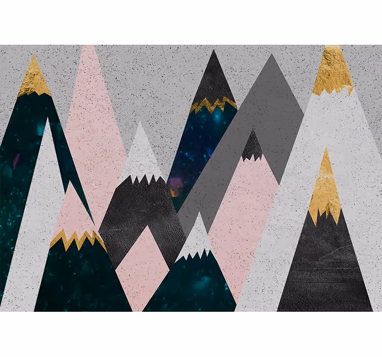 Rullgardin barn färgglada berg rolig design - Tenstickers