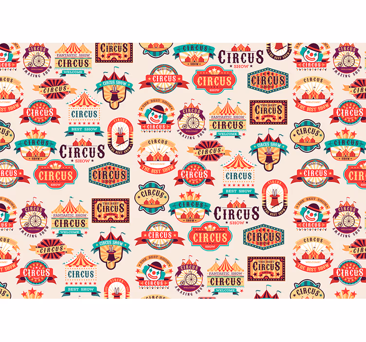 Rullgardin barn med cirkusbiljett design - Tenstickers