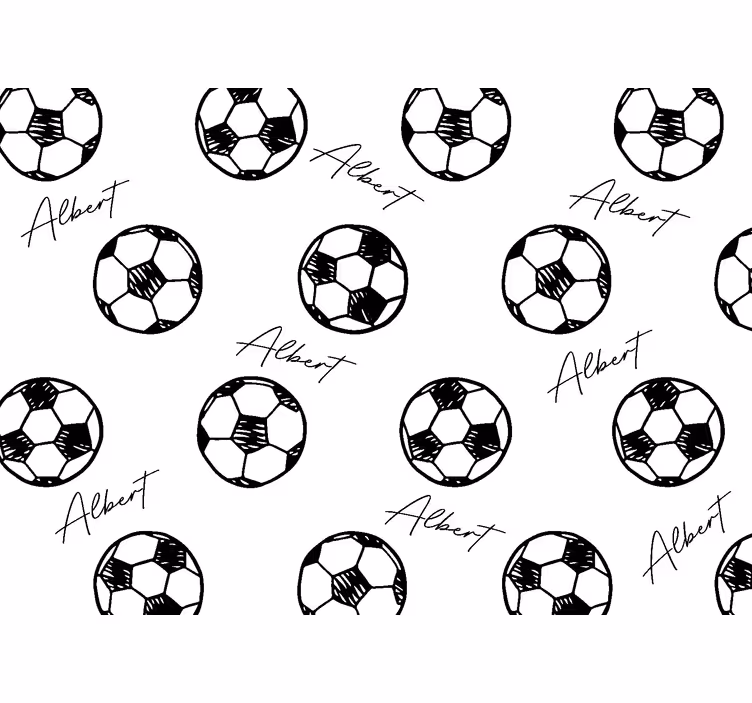 Rullgardin barn fotboll med namn - Tenstickers