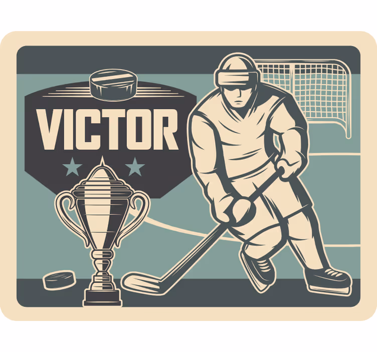 Rullgardin barn hockeyspelare med namn - Tenstickers