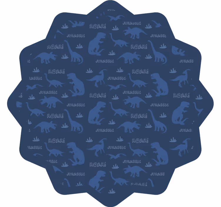 Rullgardin barn dinosaur siluett på ljusblå bakgrund - Tenstickers