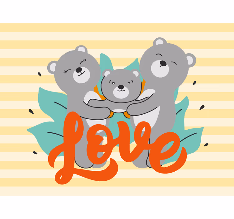 Rrullgardin barn tre söta björnar tittar - Tenstickers