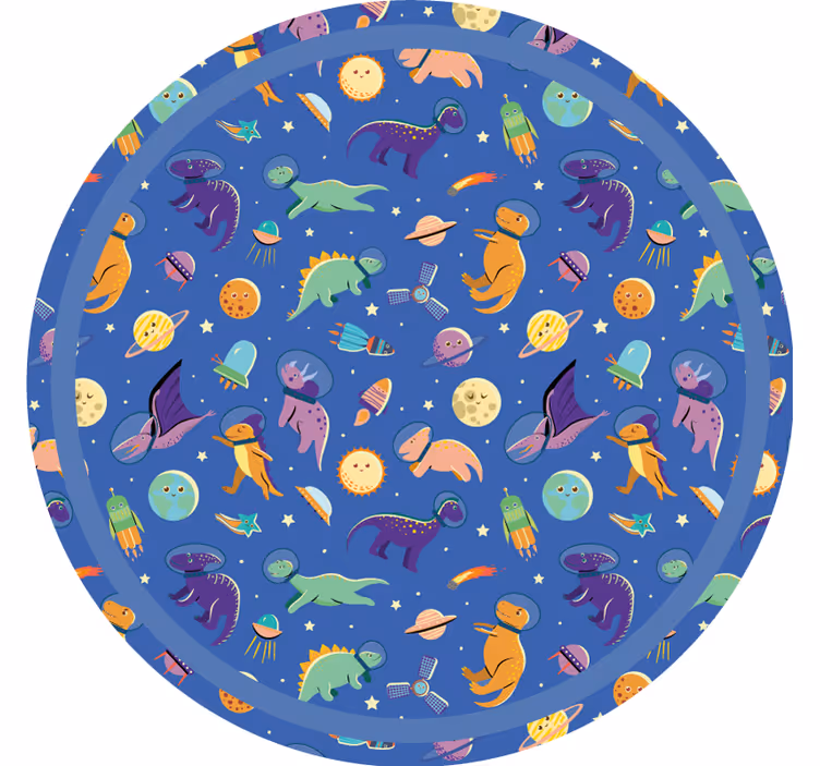 Rullgardin barn dinosaurer i rymdmönster - Tenstickers