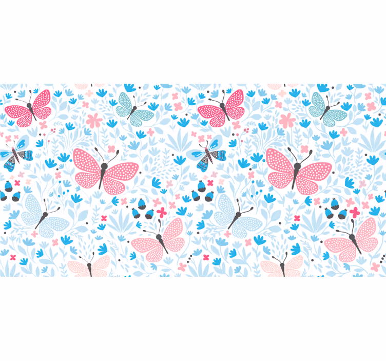 Rullgardin barn blå motiv rosa färg - Tenstickers