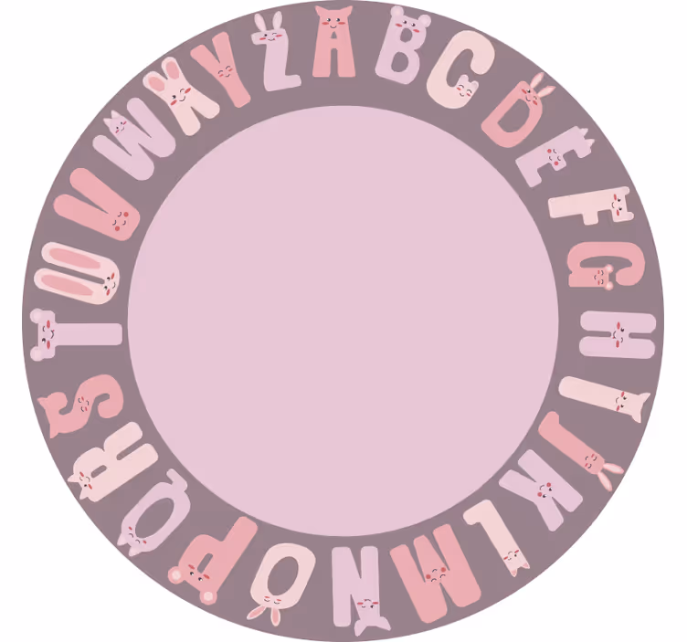 Rrullgardin barn rund alfabet - Tenstickers