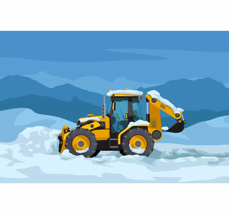 Rullgardin barn gul traktor realistisk - Tenstickers