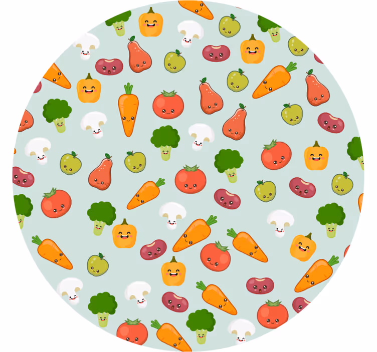 Rullgardin barn animegrönsaker - Tenstickers