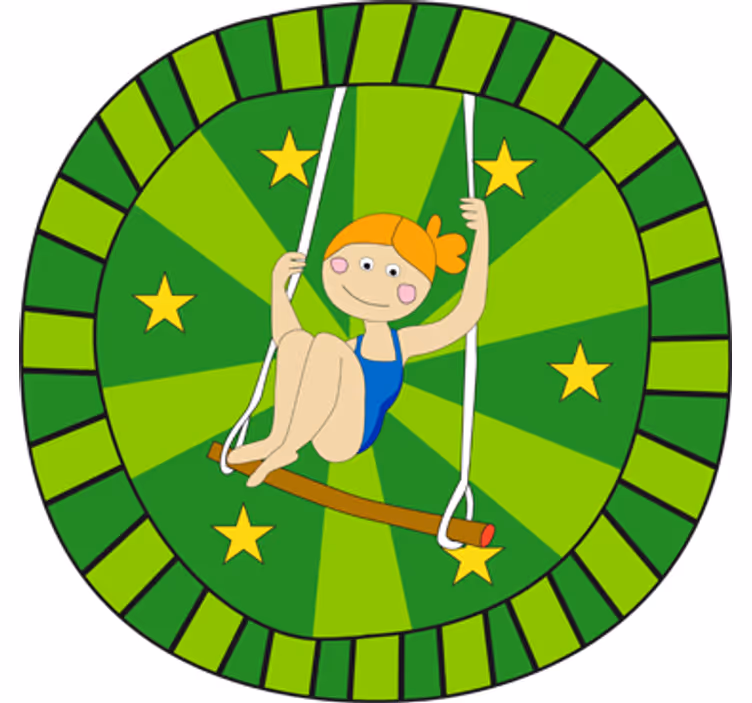 Rullgardin barn berta på cirkus - Tenstickers