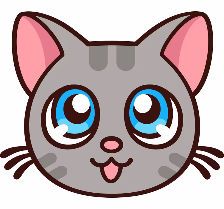 Rullgardin barn söt katt anime - Tenstickers