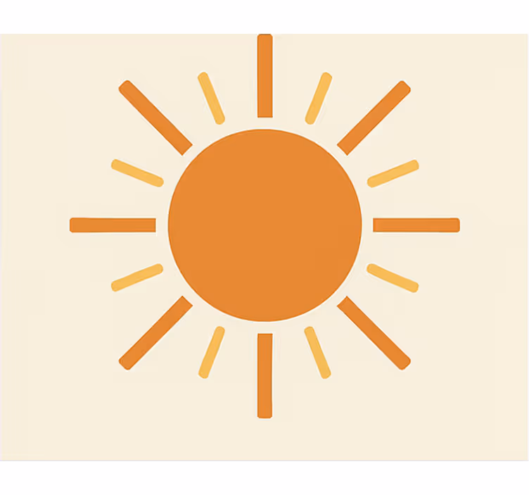 Rullgardin orange solfilé - Tenstickers