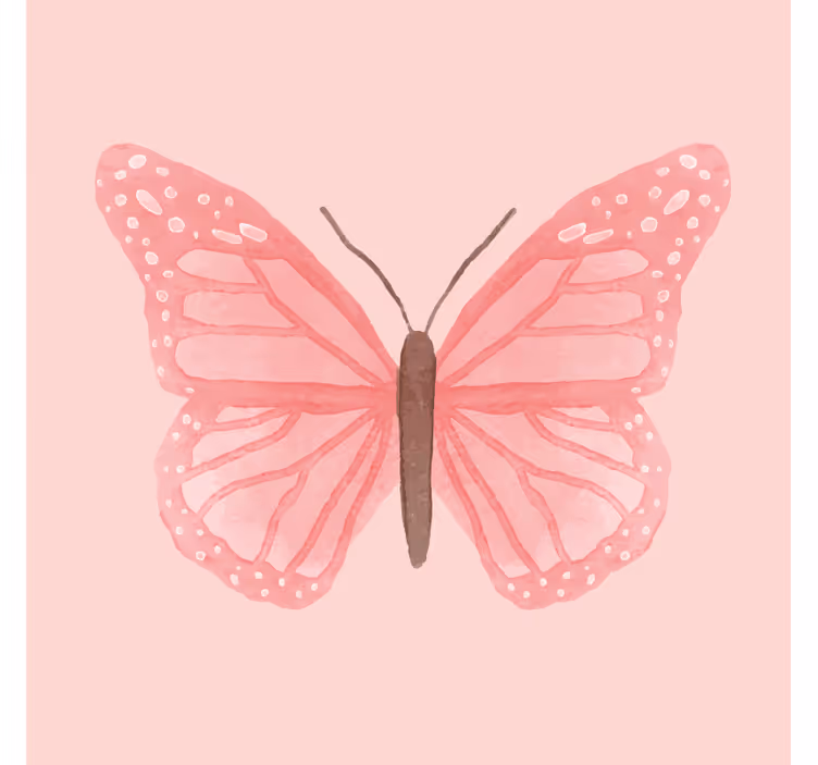 Rrullgardin barn rosa kakel fjärilar - Tenstickers