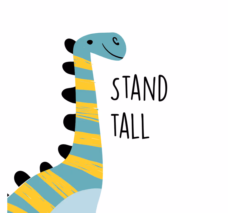 Rrullgardin barn nordisk dinosaur står stolt - Tenstickers