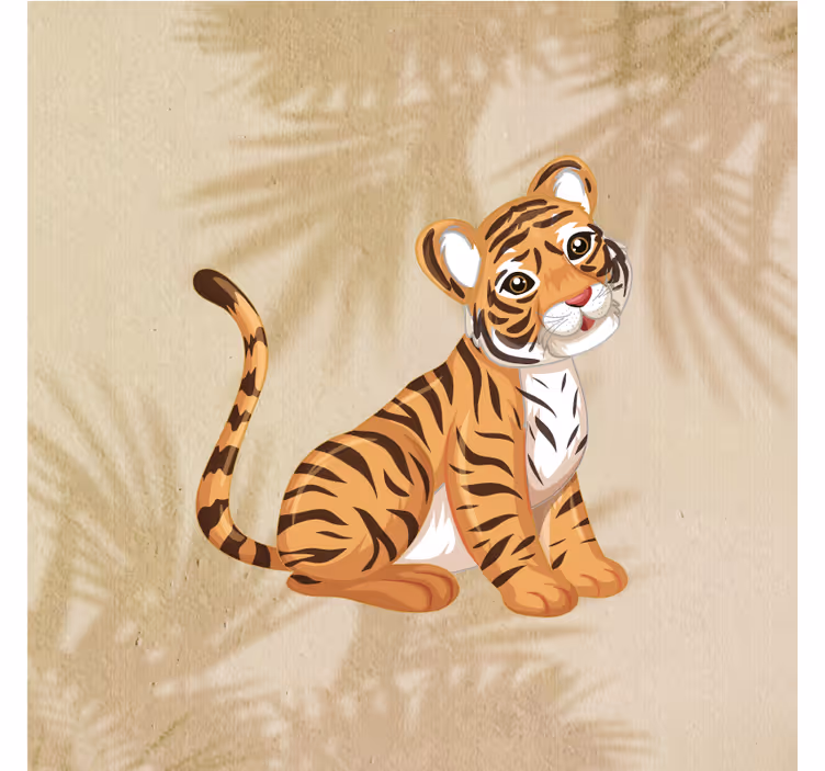 Rullgardin barn baby tiger porträtt quadres 3 - Tenstickers