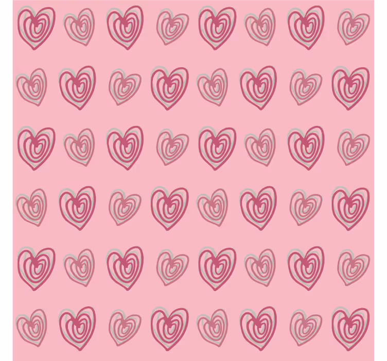 Rrullgardin barn mönster av rosa hjärtan - Tenstickers