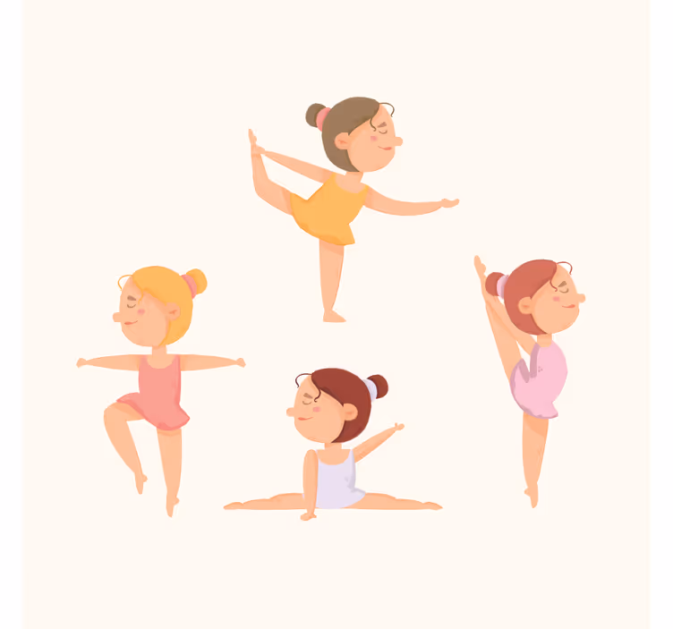Rrullgardin barn med ballerinasträckning set - Tenstickers