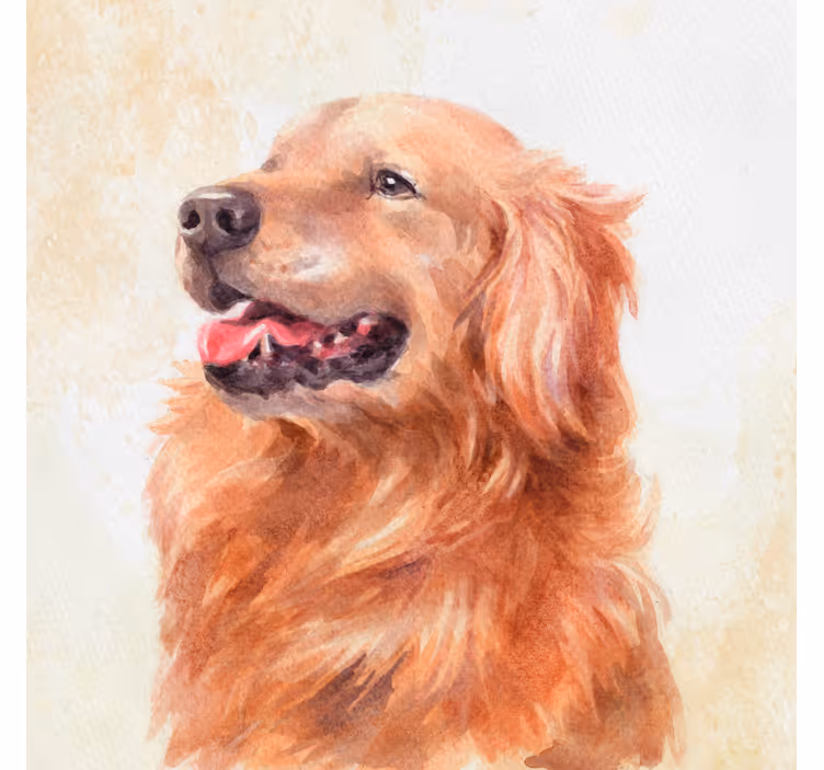 Rullgardin barn i akvarellstil hund - Tenstickers