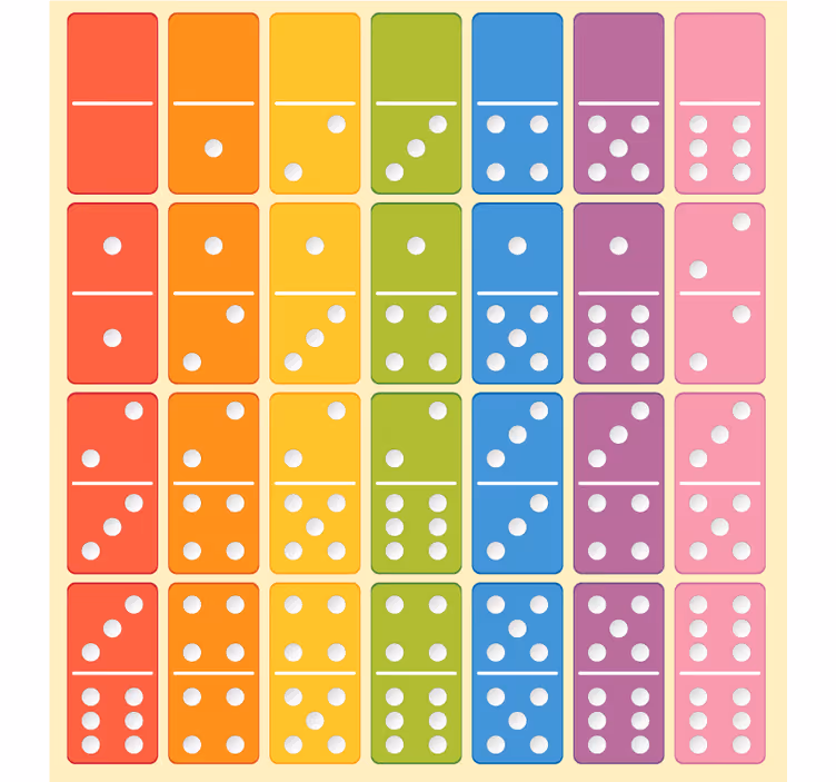 Rullgardin barn brädspel dominobrickor - Tenstickers