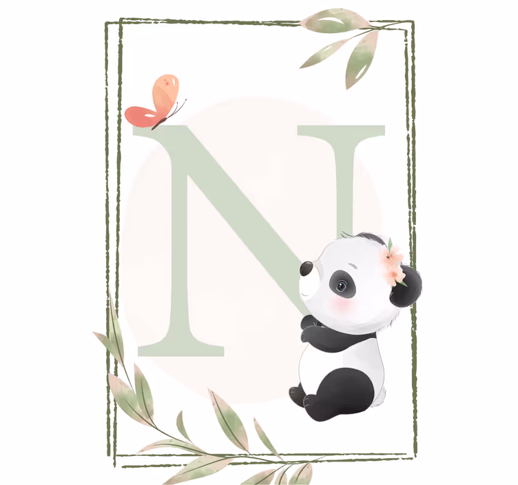 Rullgardin barn söt panda - Tenstickers