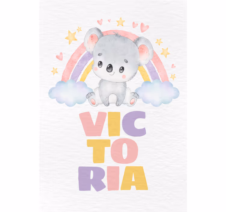 Rullgardin barn koala och regnbåge - Tenstickers