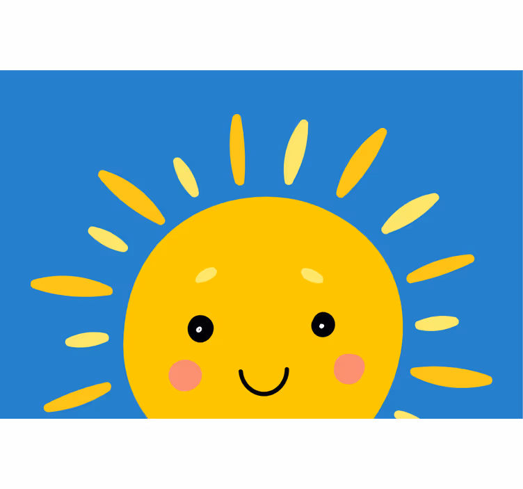 Rullgardin barn sol med ansikte - Tenstickers
