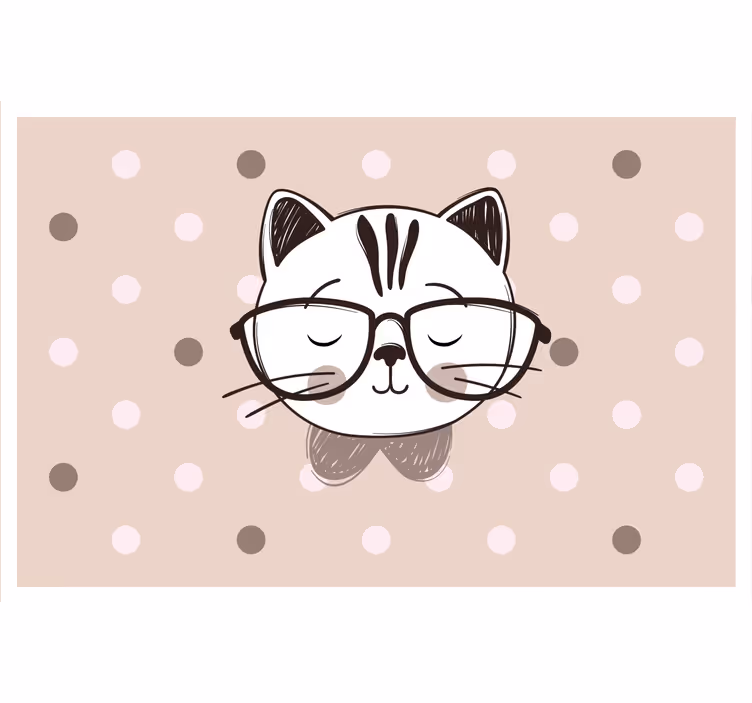 Rullgardin barn smart katt med glasögon - Tenstickers