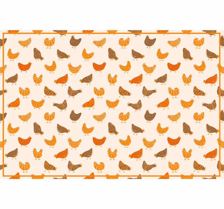Rullgardin barn kyckling och kyckling orange mönster - Tenstickers