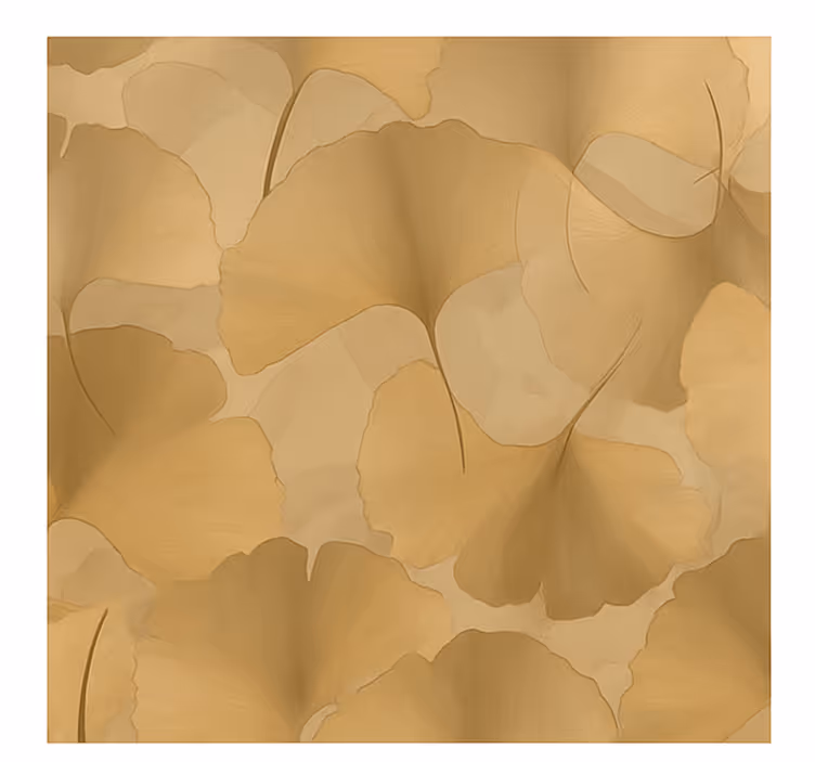 Rullgardin kök golden ginko overlap - Tenstickers