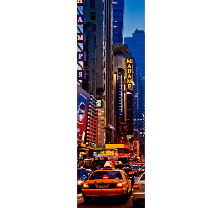 Rullgardin kök dekorativt kylskåp times square - Tenstickers