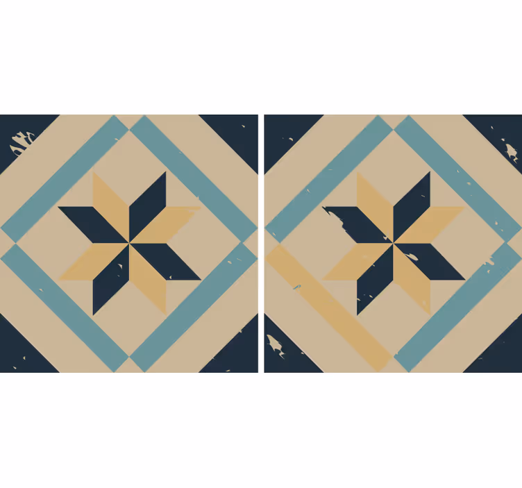 Rullgardin kök elegant design av cementplattor - Tenstickers