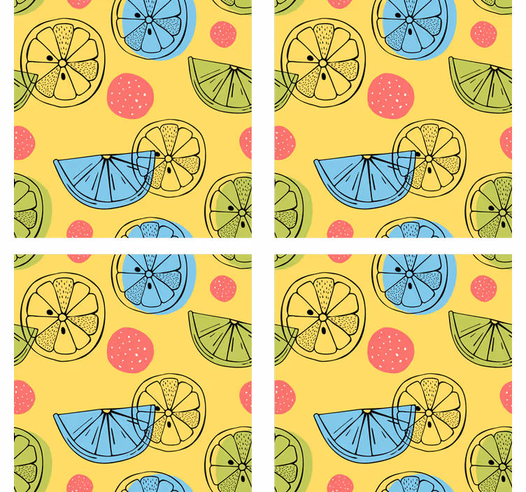 Rullgardin kök citrusfrukter plattor - Tenstickers