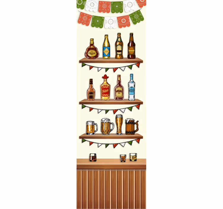 Rullgardin kök vinyl dekoration tequila - Tenstickers