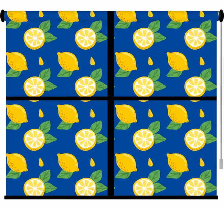 Rullgardin kök handritade citroner plattor - Tenstickers