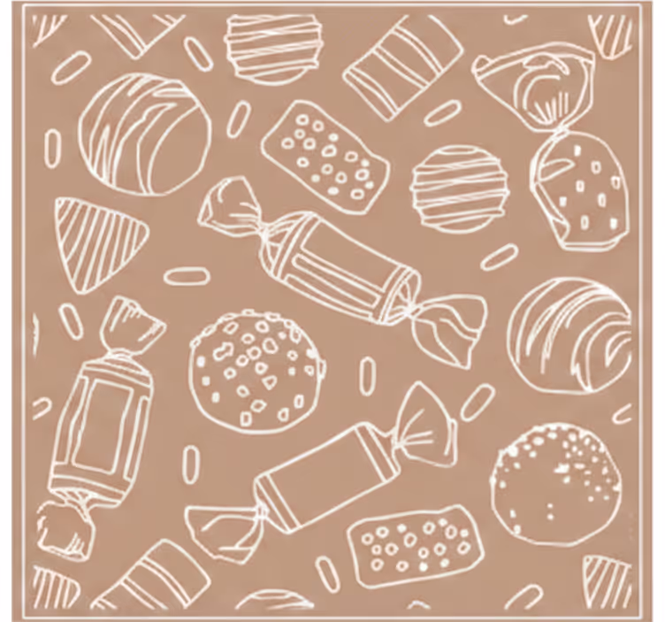 Rullgardin kök azulejo karameller - Tenstickers