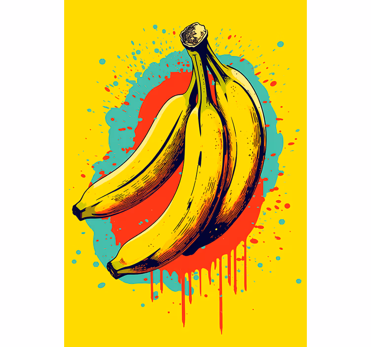 Rullgardin kök tre bananer - Tenstickers