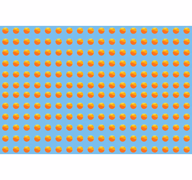 Rullgardin blå 70-tals solmönster - Tenstickers