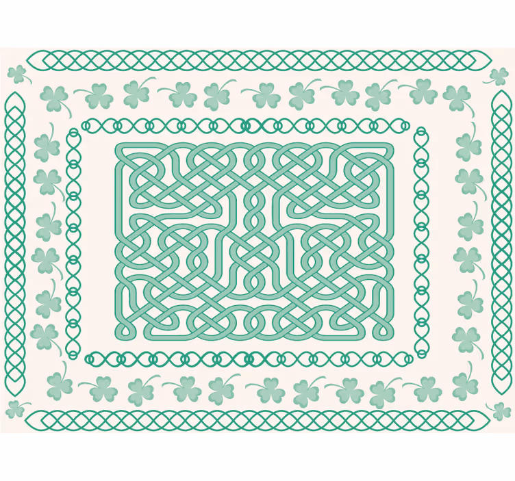 Rullgardin grön rund klöver - Tenstickers