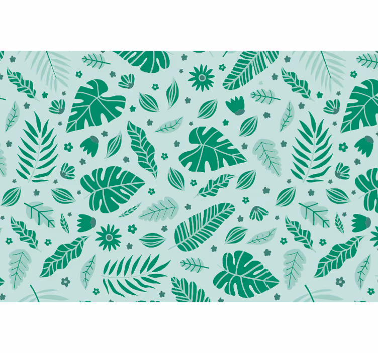 Rullgardin grön tropiska blad - Tenstickers