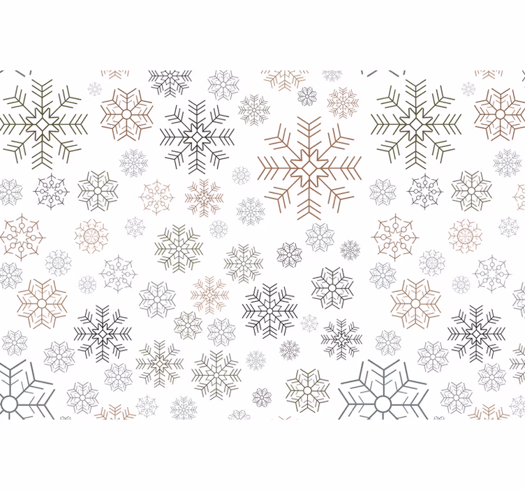 Rullgardin grå snöflingemönster - Tenstickers