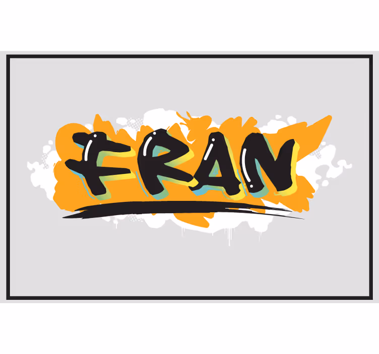 Rullgardin grå urban stil färgglad graffiti - Tenstickers