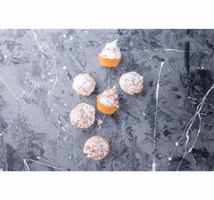 Rullgardin grå krämiga cupcakes - Tenstickers