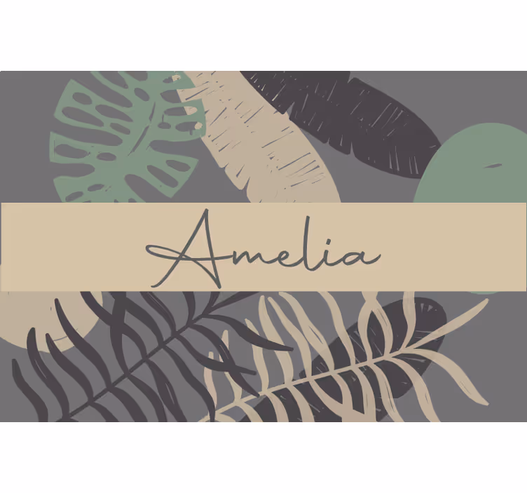 Rullgardin beige boho stil djungel - Tenstickers