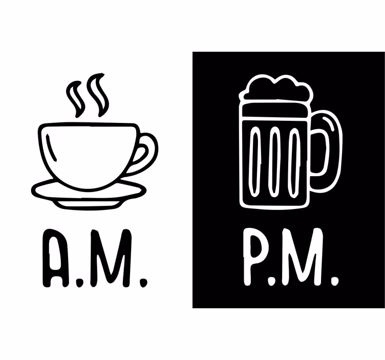 Svart rullgardin för morgon och kvällskaffe och öl - Tenstickers