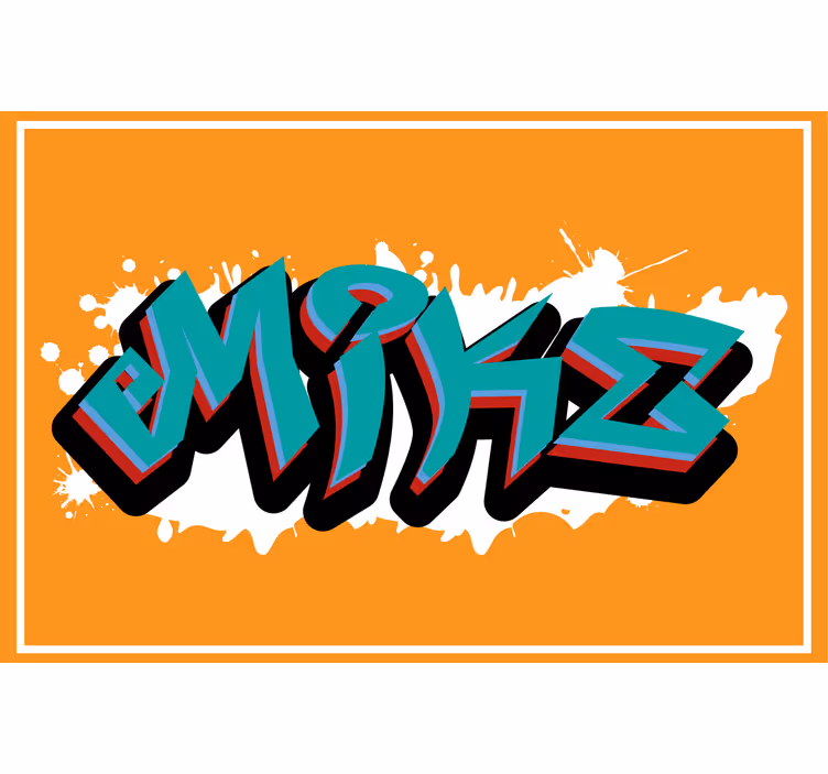 Rullgardin orange vild stil kung graffiti - Tenstickers