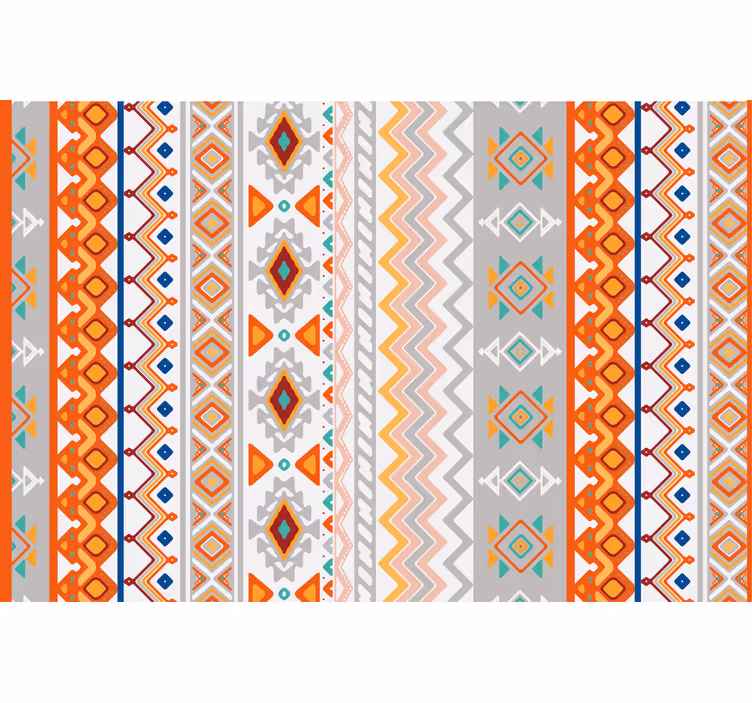 Rullgardin orange bohemisk mönster - Tenstickers