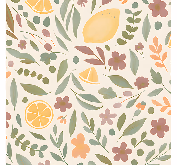 Rullgardin utomhus citrussmörblomma design - Tenstickers