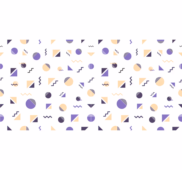 Rullgardin sovrum färgglada geometriska former - Tenstickers