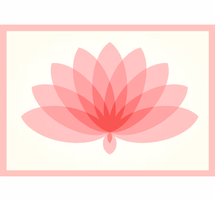 Rullgardin sovrum lotus enkel blomma - Tenstickers